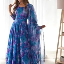 laher fashion Women Ethnic Dress Blue Knee Length Dress-picture-12