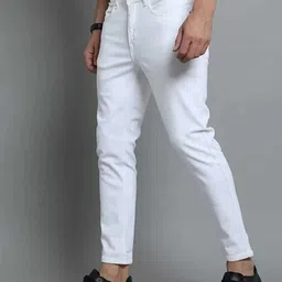 event jn fashion Men Boyfriend Low Rise White Jeans-picture-16