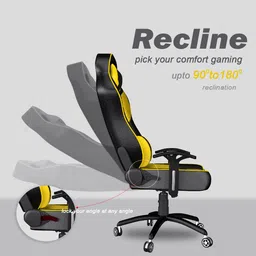 ase gaming Modren Series With Footrest Ergonomic Gaming Chair with Head & Lumbar Pillow Gaming Chair image 5