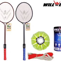 forgesy PB-600 COMBO BADMINTION SET OF 2 RACQUET 10 NAYLON SHUTTLE AND 1 BADMINTION new Badminton Kit-picture-13