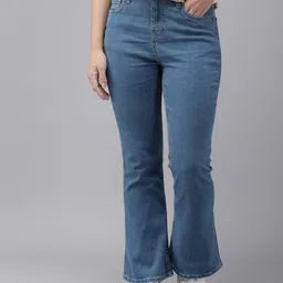 The  Roadster Life Co. Women Flared Light Fade Stretchable Mid-Rise Jeans-picture-18