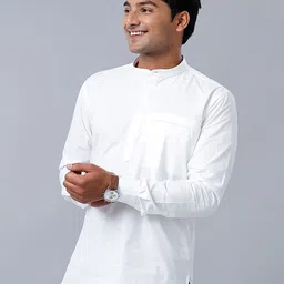 Ramraj Mandarin Collar Straight Short Kurta image 2
