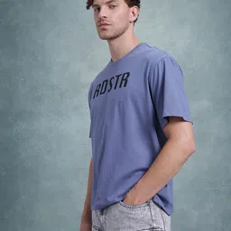 The Roadster Life Co. Typography Printed Drop-Shoulder Sleeves Oversize T-shirt image 4