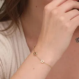 PALMONAS Women 18k Gold-Plated Charm Bracelet image 3
