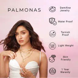 PALMONAS Women 18k Gold-Plated Charm Bracelet image 2