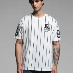 Jack & Jones Cloud Dancer Cotton Drop Shoulder/Boxy Fit Placement Print T-Shirts-picture-10