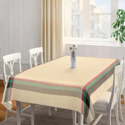 Klotthe Beige 300 TC Woven Table Cloth - Set of 1-picture-20