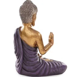 Pure Home and Living Purple  Finish Polyresin Buddha Figurine image 5