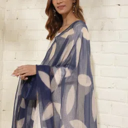 Fabindia Indigo Blue Printed Dupatta image 5