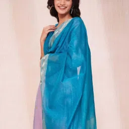 Fabindia Blue Printed Dupatta image 5