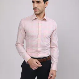 Louis Stitch Pink Cotton Regular Fit Checks Shirt-picture-36