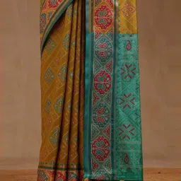 Soch Light Green Woven Design Saree With Unstitched Blouse image 5