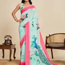Anjaneya Sarees Rama Woven Polyester Printed Designer Saree With Unstitched Blouse-picture-19