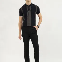 United Colors of Benetton Black Polyester Viscose Blend Slim Trousers image 5