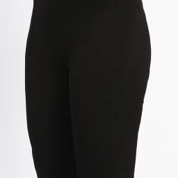 MADAME Black Polyester Regular Fit Mid Rise Trousers image 5