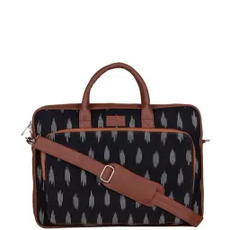 ZOUK Black Jute Large Messenger Bag-picture-14