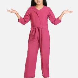 Lilpicks Kids Pink Regular Fit Jumpsuit-image-52