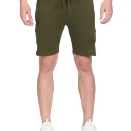 U.S. Polo Assn. Olive Cotton Regular Fit Shorts-image-44