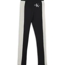 Calvin Klein Jeans Kids Black Color Block Regular Fit Leggings-image-41