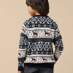 U.S. Polo Assn. Boys Blue Printed Sweater image 2
