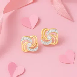 Mia by Tanishq 9k (375) Diamond Yellow Gold Earrings for Women-image-76