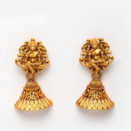 Panash Red Gold Plated Temple Jewellery Set image 5