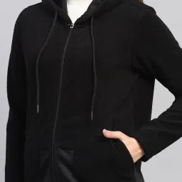 Rock.it Black Polyester Solid Full Sleeve Sweatshirt image 5