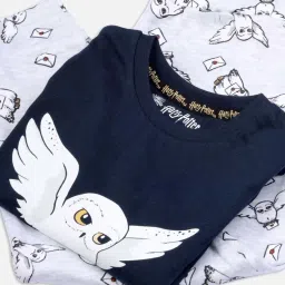 Nap Chief Unisex Navy Cotton Character Based Full Sleeves Night Suits image 5