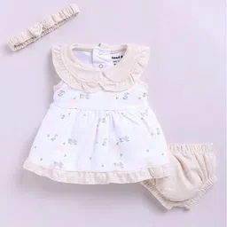 Smart Baby Girls Conversational Printed Fit & Flare Dress-image-4