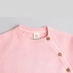 ed-a-mamma baby Ed-A-Mamma Girls Pink Cotton Self Design Combo Set image 5