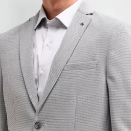 Arrow Grey Slim Fit Self Pattern Blazer image 5