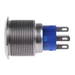 RS PRO Illuminated Push Button Switch Momentary 22.2 mm DPDT Blue LED 250 V AC, 1759251 image 2
