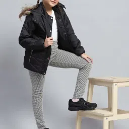 Monte Carlo Girls Black Quilted Full Sleeves Jacket image 5