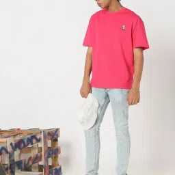 showoffff Showoff Pink Cotton Regular Fit Printed T-Shirt image 5