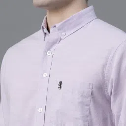 Red Tape Purple Cotton Regular Fit Shirt image 5