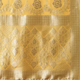 Saree Mall Yellow Woven Sarees With Unstitched Blouse image 5