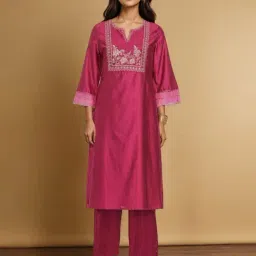 Taneira Dark Pink Embroidered Kurti-picture-23