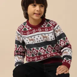 U.S. Polo Assn. Boys Red Printed Sweater-image-76