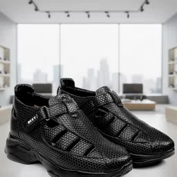 Bxxy Men Height Increasing Casual Velcro Shoe-Style Sandals-picture-18