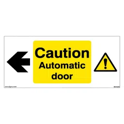 SUNSIGNS  Caution Automatic Door Right Signages Size 600x300 mm HP Print + Vinyl + Sun Board, SN0206-image-41