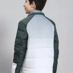 Monte Carlo Kids Grey & White Printed Full Sleeves Jacket image 2