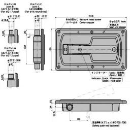 TAKIGEN Embedded Handle Chrome Plating for Sealing, FA-815N-1-B-image-19