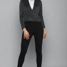 Allen Solly Grey Regular Fit Formal Blazer image 4