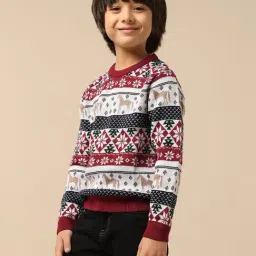 U.S. Polo Assn. Boys Red Printed Sweater image 3