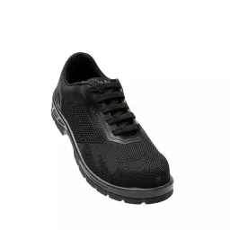 Hillson Hard Toe Safety Shoes PU Sole Low Ankle Black Breathable Flyknit Fabric Size UK 6, WF01 BlACK-image-58