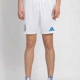 Adidas White Regular Fit Logo Printed Sports Shorts-image-16