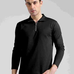 INDICLUB Men Bio Finish Solid Polo Collar Cotton T-shirt-picture-31