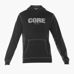 Jack & Jones Jet Black Cotton Regular Fit Printed Hoodie image 5