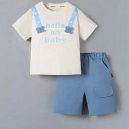 hopscotch 2-Pc Hello Baby Suspender Short Set-picture-11