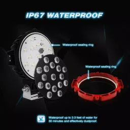 AllExtreme EX7M2R1 17 LED Spot Lamp for Jeep Bikes and Cars (51 W,‎White) image 4